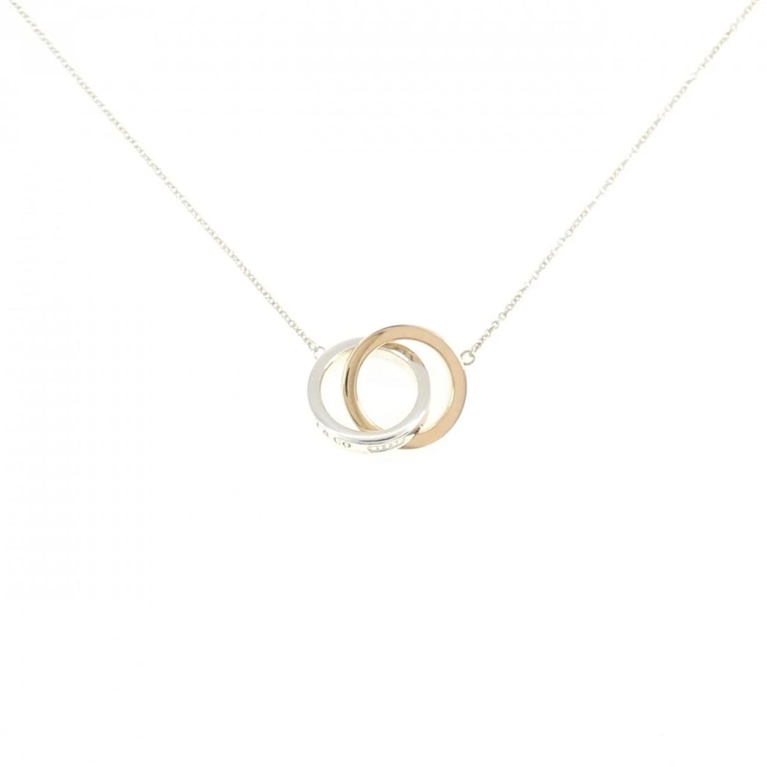 TIFFANY & CO. NECKLACE: TIFFANY & Co. Necklace Brand: TIFFANY&Co. Type/Style: TIFFANY&Co. Necklace Material: 925Silver/750Pink Gold, Color: Pink Gold Silver Size: 41cm Max width approx.: 14.2mm Chain maximum width approx.: