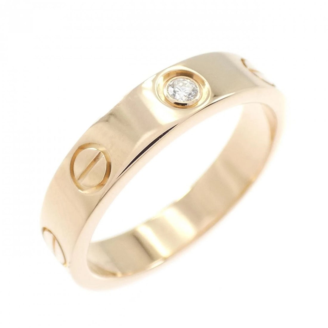 CARTIER MINI LOVE 1P RING: Cartier Mini Love 1P Ring Brand: CARTIER Type/Style: Cartier Ring Material: 750 Pink Gold, Main Stone Natural Color: Pink Gold Size: US5(49) Accessories: None Accessories Notice: When purc