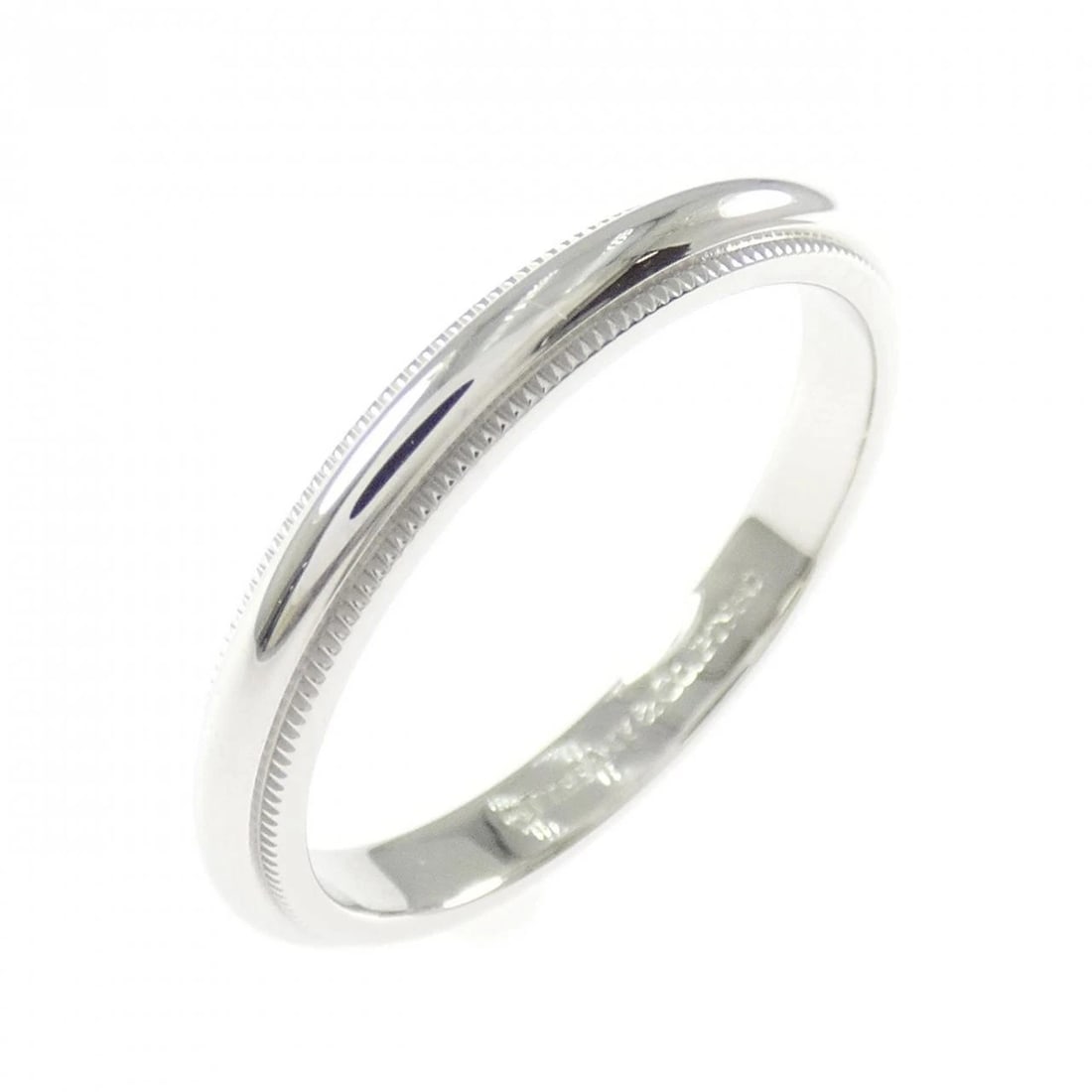 TIFFANY & CO. MILGRAIN RING: TIFFANY & Co. Milgrain Ring Brand: TIFFANY&Co. Type/Style: TIFFANY & Co. Ring Material: Platinum950, Color: Platinum Size: US8 1/2 Accessories: None Accessories Notice: When purchasing pre-owned