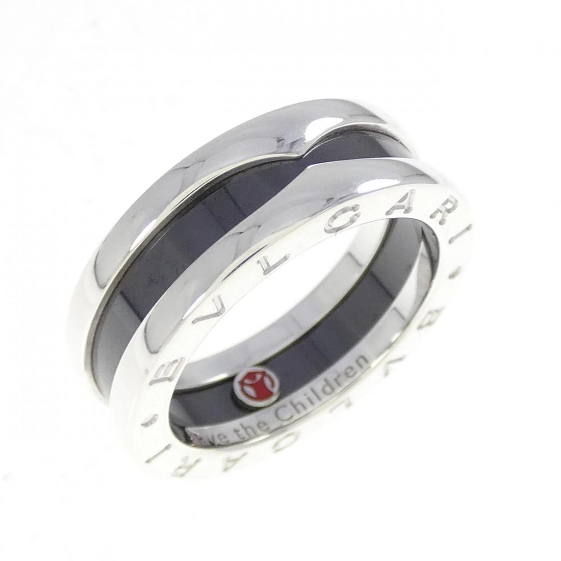 BVLGARI SAVE THE CHILDREN RING: Bvlgari Save the Children Ring Brand: BVLGARI Type/Style: Bulgari Ring Material: 925Silver/Ceramic, Color: none Size: US6(52) Accessories: None Accessories Notice: When purchasing pre-owned goods,