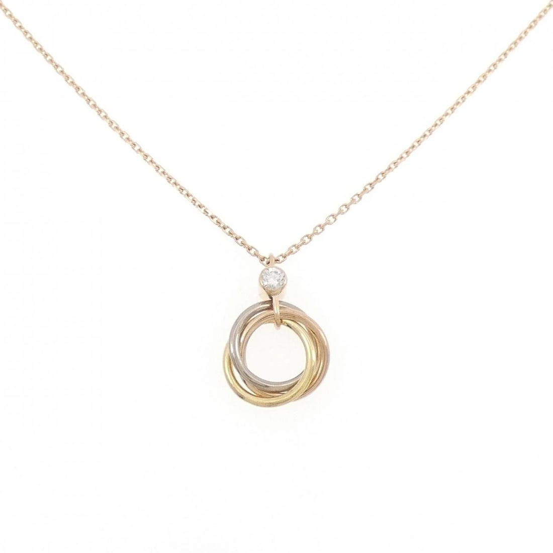CARTIER TRINITY NECKLACE: Cartier Trinity Necklace Brand: CARTIER Type/Style: Cartier Necklace Material: 750 Yellow Gold/750 White Gold/750 Pink Gold, Main Stone Natural Color: Yellow Gold White Gold Pink Gold Size: 38?40cm Pe