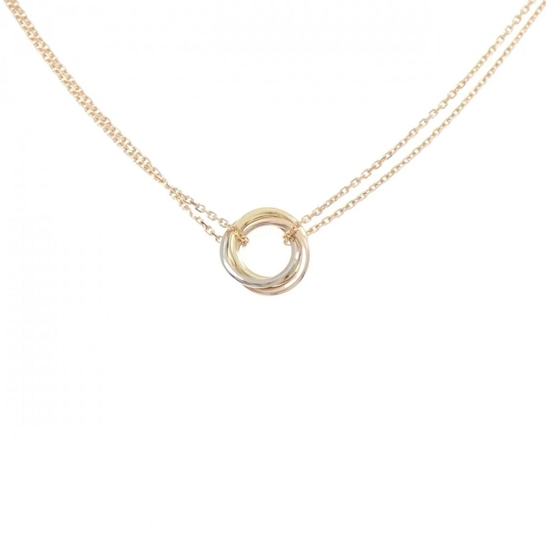 CARTIER TRINITY NECKLACE: Cartier Trinity Necklace Brand: CARTIER Type/Style: Cartier Necklace Material: 750 Yellow Gold/750 White Gold/750 Pink Gold, Color: Yellow Gold White Gold Pink Gold Size: 37-41cm Pendant length