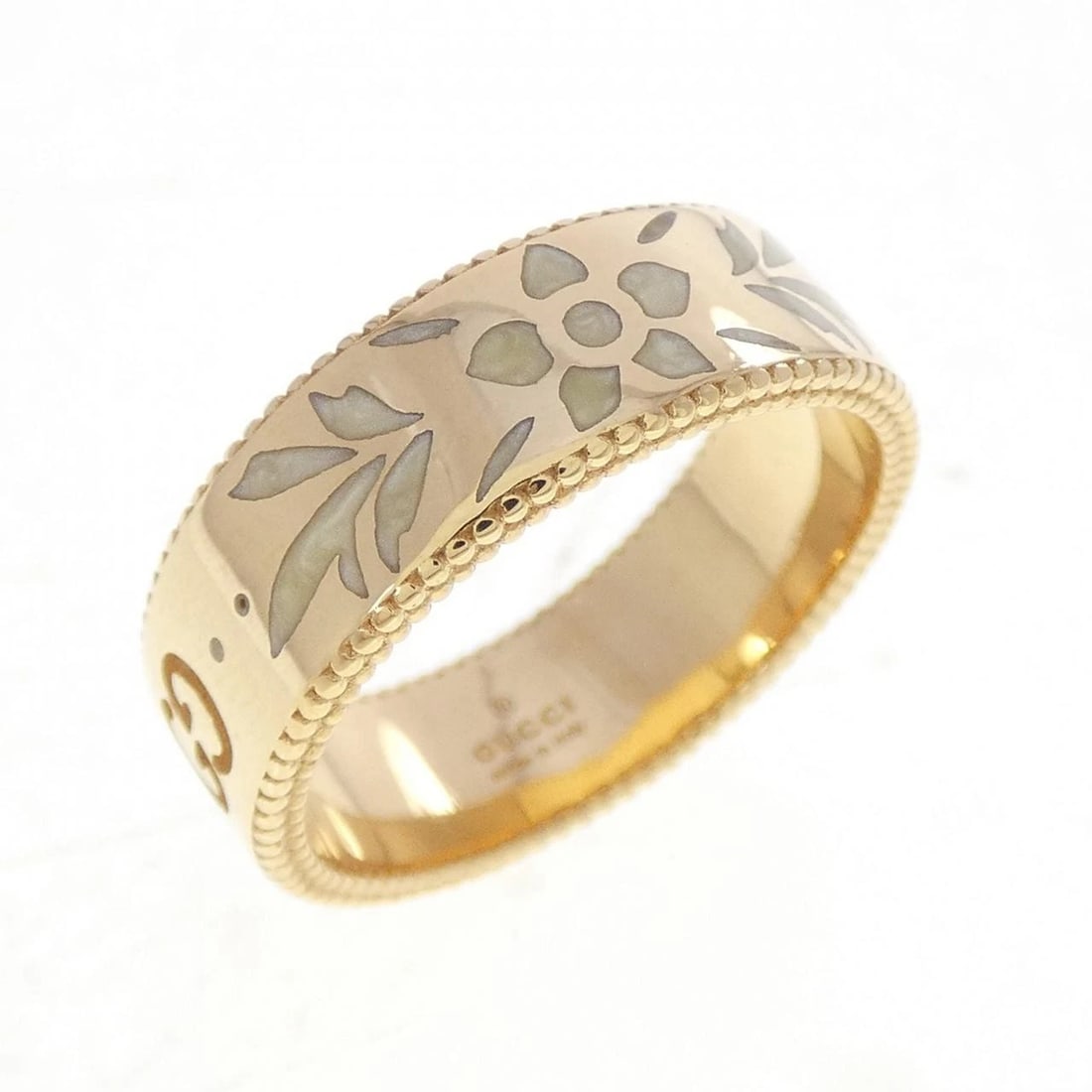 GUCCI RESIN RING: Gucci resin ring Brand: GUCCI Type/Style: Gucci Ring Material: 750 yellow gold, Color: yellow gold Size: US5 1/2(12) Accessories: None Accessories Notice: When purchasing pre-owned goods, please