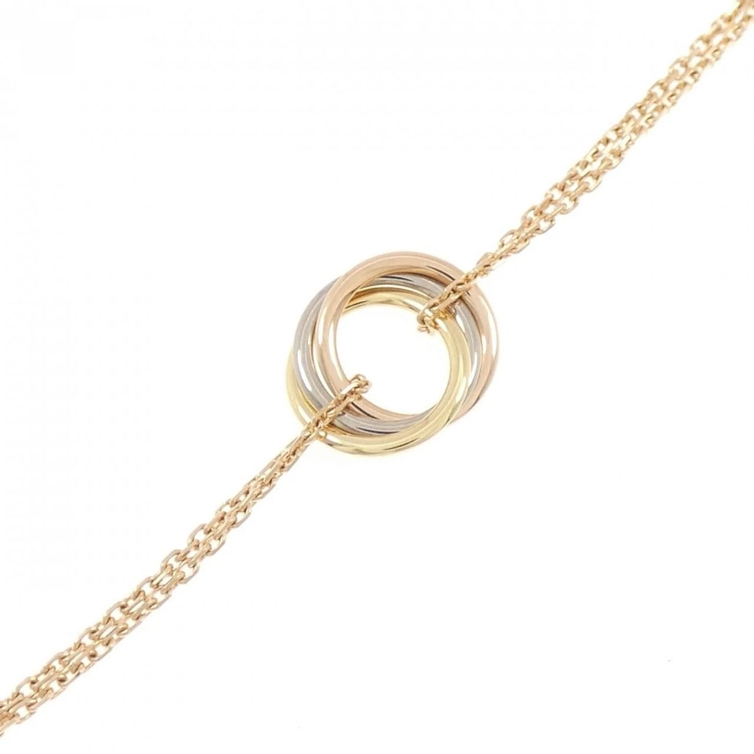CARTIER TRINITY BRACELET: Cartier Trinity Bracelet Brand: CARTIER Type/Style: Cartier Bracelets Material: 750 Yellow Gold/750 White Gold/750 Pink Gold, Color: Yellow Gold White Gold Pink Gold Size: 16-18cm Max width approx:
