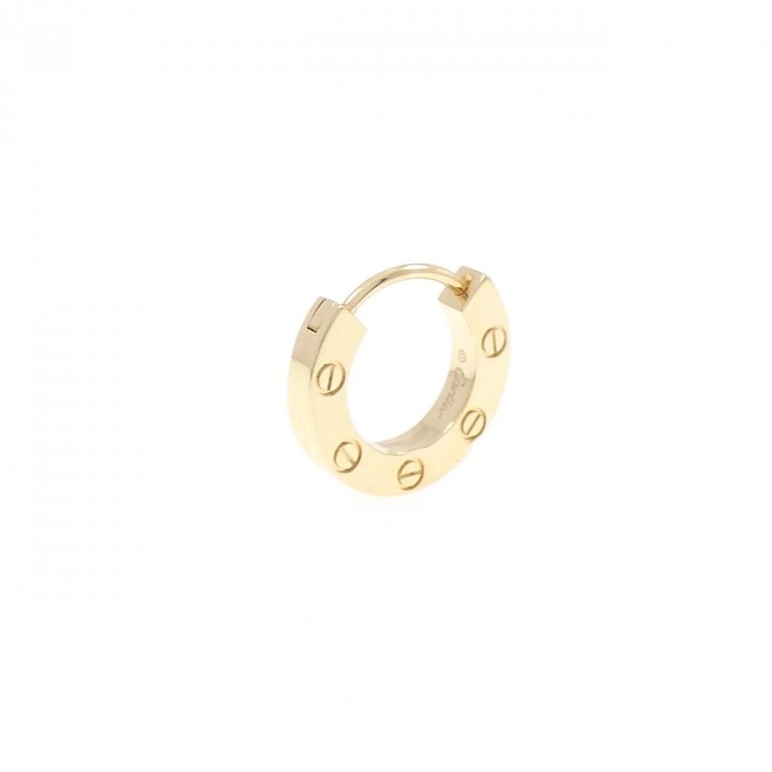 CARTIER LOVE PIERCE (SINGLE EARRING): Cartier Love Pierce (Single Earring) Brand: CARTIER Type/Style: Cartier Pierce/Earring Material: 750 yellow gold, Color: yellow gold Size: Approx. height x width: 11.3mm x 2.0mm Accessories: None