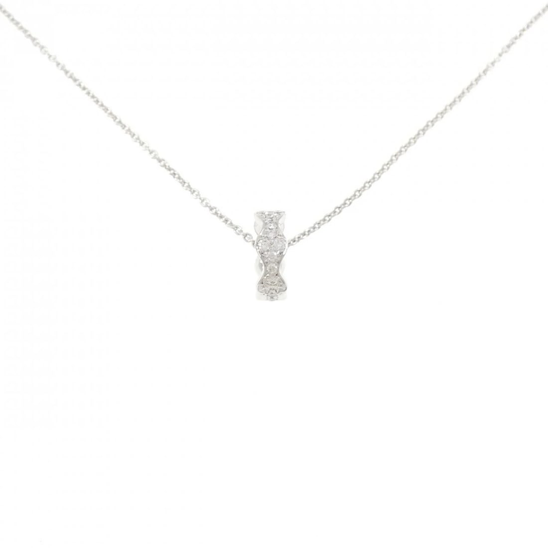 MIKIMOTO DIAMOND NECKLACE: Mikimoto Diamond Necklace Brand: MIKIMOTO Type/Style: Mikimoto Necklace Material: 750 white gold, Main Stone Natural Color: white gold Size: 70cm Pendant length approx. x width approx.: 11.1mmx3.9mm