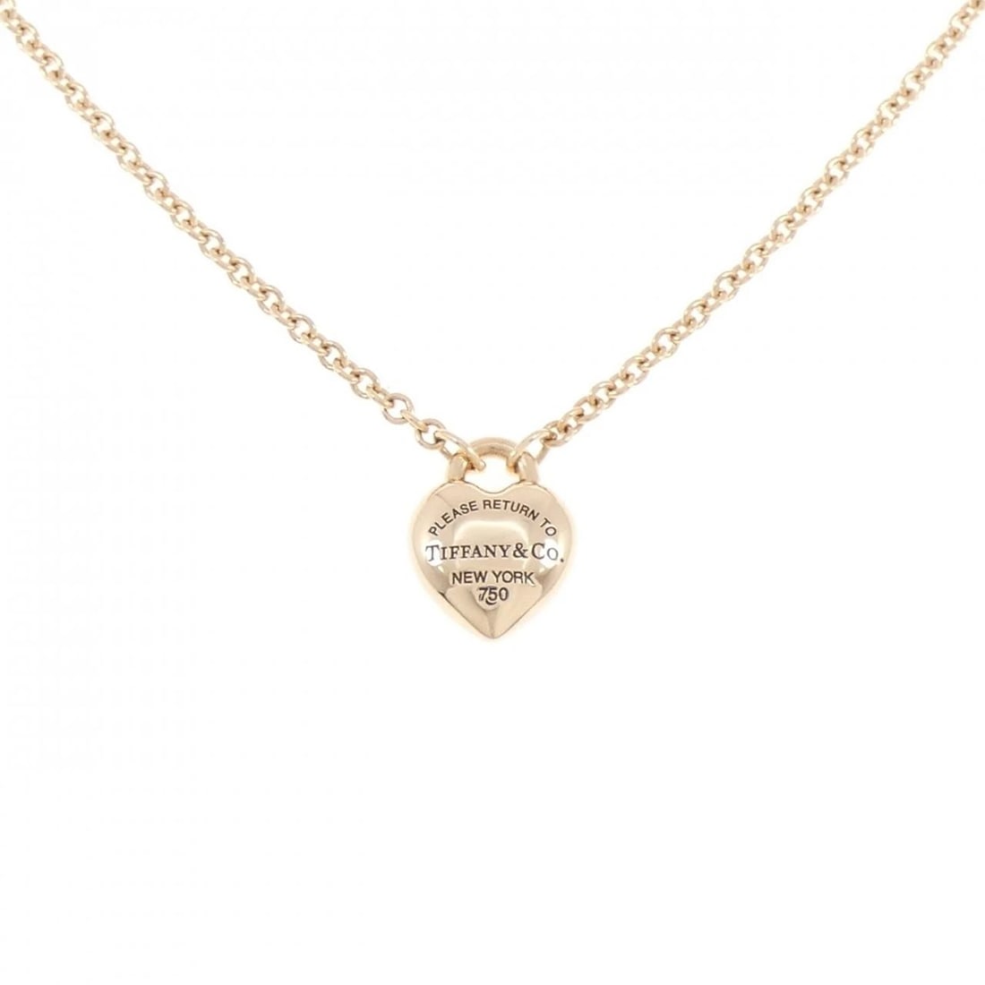 TIFFANY&CO. RETURN FULL HEART MINI NECKLACE: TIFFANY&Co. Return Full Heart Mini Necklace Brand: TIFFANY&Co. Type/Style: TIFFANY&Co. Necklace Material: 750 Pink Gold, Color: Pink Gold Size: 40cm Pendant length approx. x width approx.: