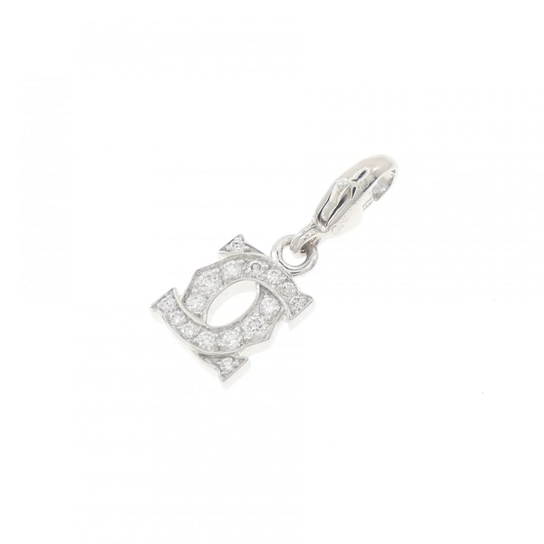 CARTIER 2C BABY CHARM: Cartier 2C Baby Charm Brand: CARTIER Type/Style: Cartier Pendant/Brooch Material: 750 white gold, Main Stone Natural Color: white gold Size: Approximate dimensions (height x width): 19.1cm x 7.3cm