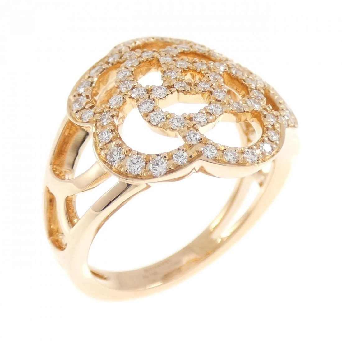 CHANEL CAMELLIA RING: chanel camellia ring Brand: CHANEL Type/Style: Chanel Ring Material: 750 Pink Gold, Main Stone Natural Color: Pink Gold Size: US5 1/4(50) Accessories: None Accessories Notice: When purchasing