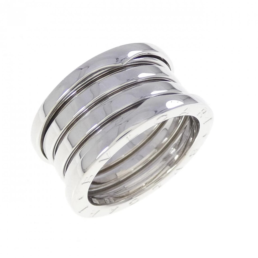 BVLGARI B.ZERO1 4-BAND RING: Bvlgari B.zero1 4-band ring Brand: BVLGARI Type/Style: Bulgari Ring Material: 750 white gold, Color: white gold Size: US7 3/4(56) Accessories: None Accessories Notice: When purchasing pre-owned