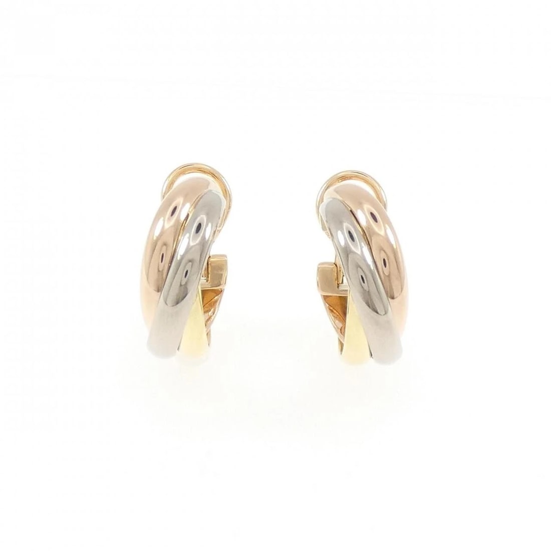CARTIER TRINITY PIERCE: Cartier Trinity Pierce Brand: CARTIER Type/Style: Cartier Pierce/Earring Material: 750 Yellow Gold/750 White Gold/750 Pink Gold, Color: Yellow Gold White Gold Pink Gold Size: Approximate dimensions