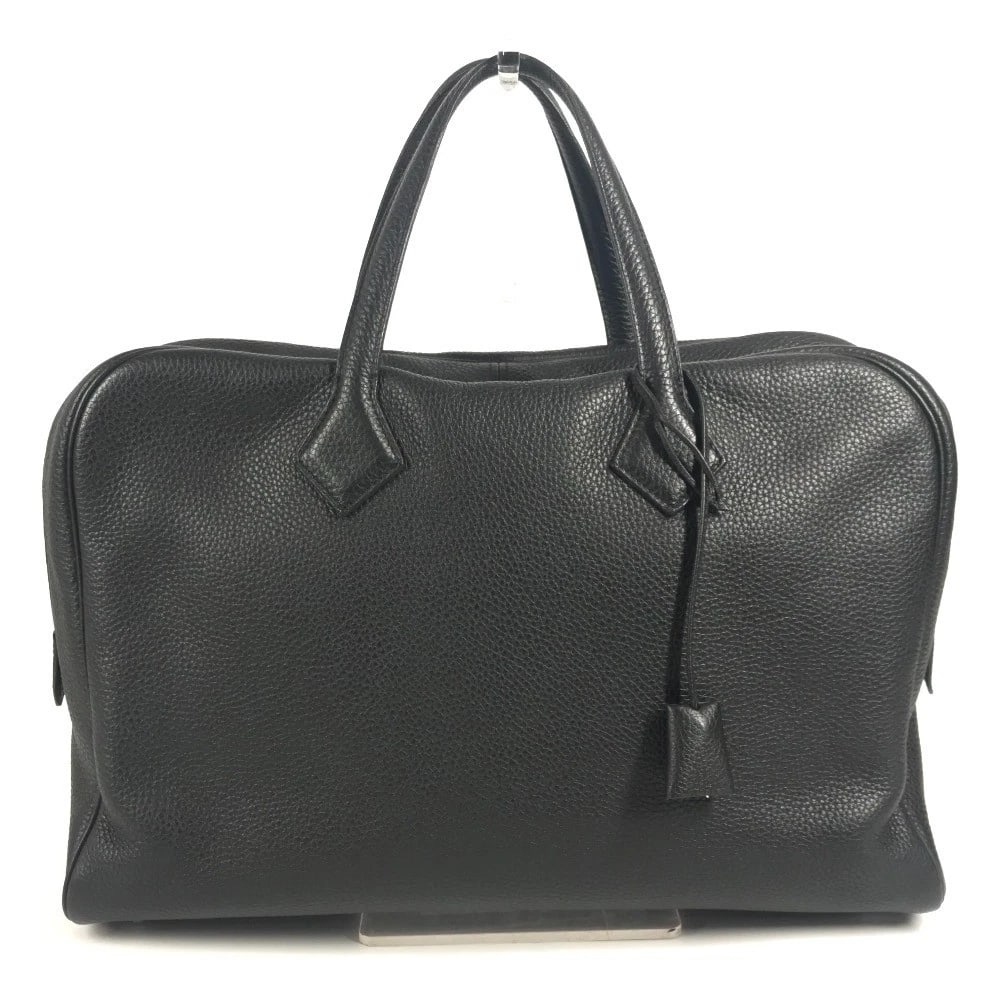 HERMES VICTORIA 40 HAND BAG TOTE BAG BUSINESS BAG: HERMES Victoria 40 Hand Bag Tote Bag Business bag Brand: HERMES Type/Style: Business bag Material: Taurillon Clece Color: Blackxsilver hardware Size: W15.9xH10.4xD3.5inch / W40.5cmxH26.5cmxD9cm