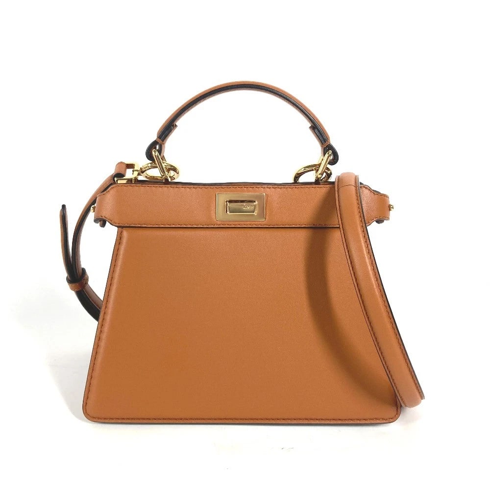 FENDI PEEKABOO ISEEU PETIT 2WAY BAG HAND BAG: FENDI Peekaboo ISeeU Petit 2WAY Bag Hand Bag Brand: FENDI Type/Style: Shoulder Bag Material: Leather Color: Brown Size: W7.9xH6.1xD4.3inch / W20cmxH15.5cmxD11cm Accessories: None Accessori