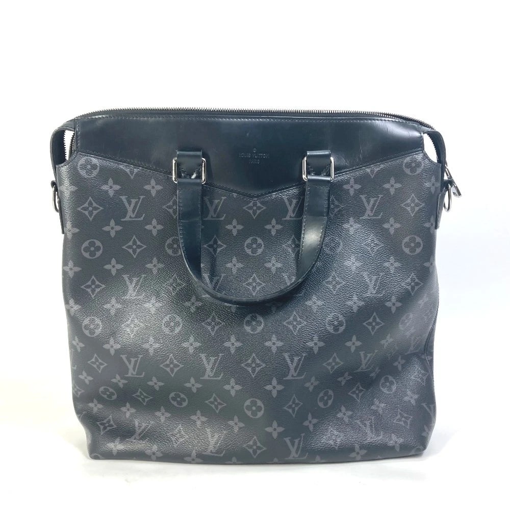LOUIS VUITTON MONOGRAMECLIPSE THOTH-EXPLORER SHOULDER BAG: LOUIS VUITTON MonogramEclipse Thoth-Explorer Shoulder Bag Brand: LOUIS VUITTON Type/Style: Tote Bag Material: W10.2xH7.9xD3.3inch / W26cmxH20cmxD8.5cm Color: Black Size: W12.8xH13.6xD3.7inch / W32.5cm