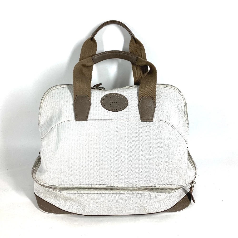 HERMES SAC DE GOLF 40 BAGS GOLF BAGS HAND BAG: HERMES Sac de Golf 40 Bags Golf Bags Hand Bag Brand: HERMES Type/Style: Duffle Bag Material: ToileChevron / Leather Color: beigexwhite Size: W14.8xH13.2xD9.6inch / W37.5cmxH33.5cmxD24.5cm