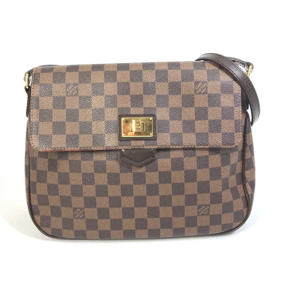 LOUIS VUITTON DAMIER BUSAS ROSEBERRY SHOULDER BAG: LOUIS VUITTON Damier Busas Roseberry Shoulder Bag Brand: LOUIS VUITTON Type/Style: Shoulder Bag Material: Damier Canvas Color: Brownxgold hardware Size: W12.2xH8.9xD4.5inch / W31cmxH22.5cmxD11.5cm