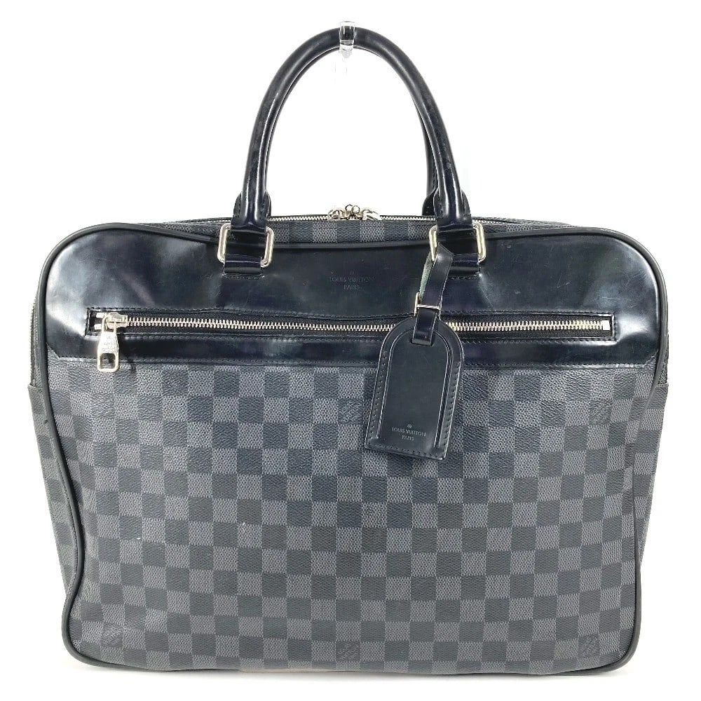 LOUIS VUITTON DAMIER GRAPHITE OVERNIGHT HAND BAG: LOUIS VUITTON Damier Graphite Overnight Hand Bag Brand: Louis Vuitton Type/Style: Business bag Material: DamierGraphiteCanvas Color: Black Size: W15.6xH12.0xD5.1inch / W39.5cmxH30.5cmxD13cm