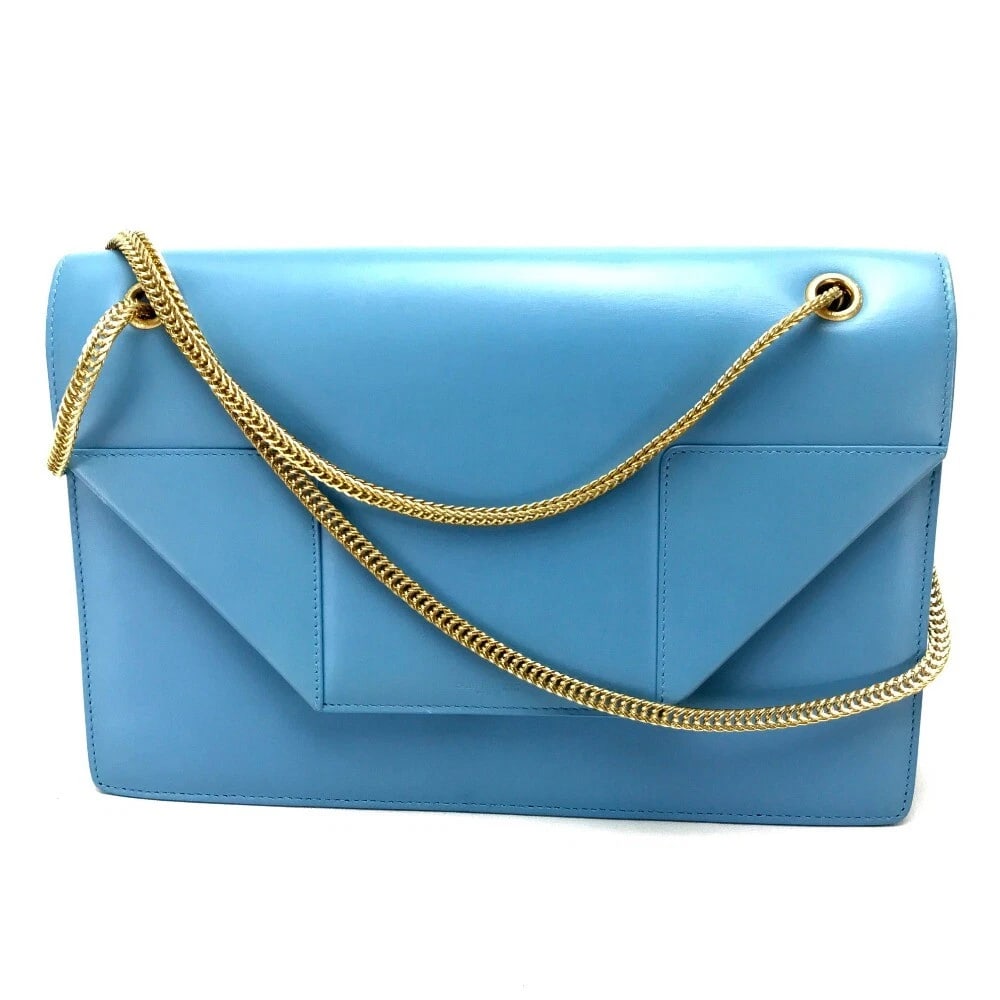 SAINT LAURENT PARIS BETTY SHOULDER BAG SKY-BLUE LEATHER: SAINT LAURENT PARIS Betty Shoulder Bag Sky-blue Leather Brand: SAINT LAURENT PARIS Type/Style: Shoulder Bag Material: Leather Color: sky blue Size: W10.6 x H7.1 x D2.6inch / W27cm x H18cm x D6.5cm