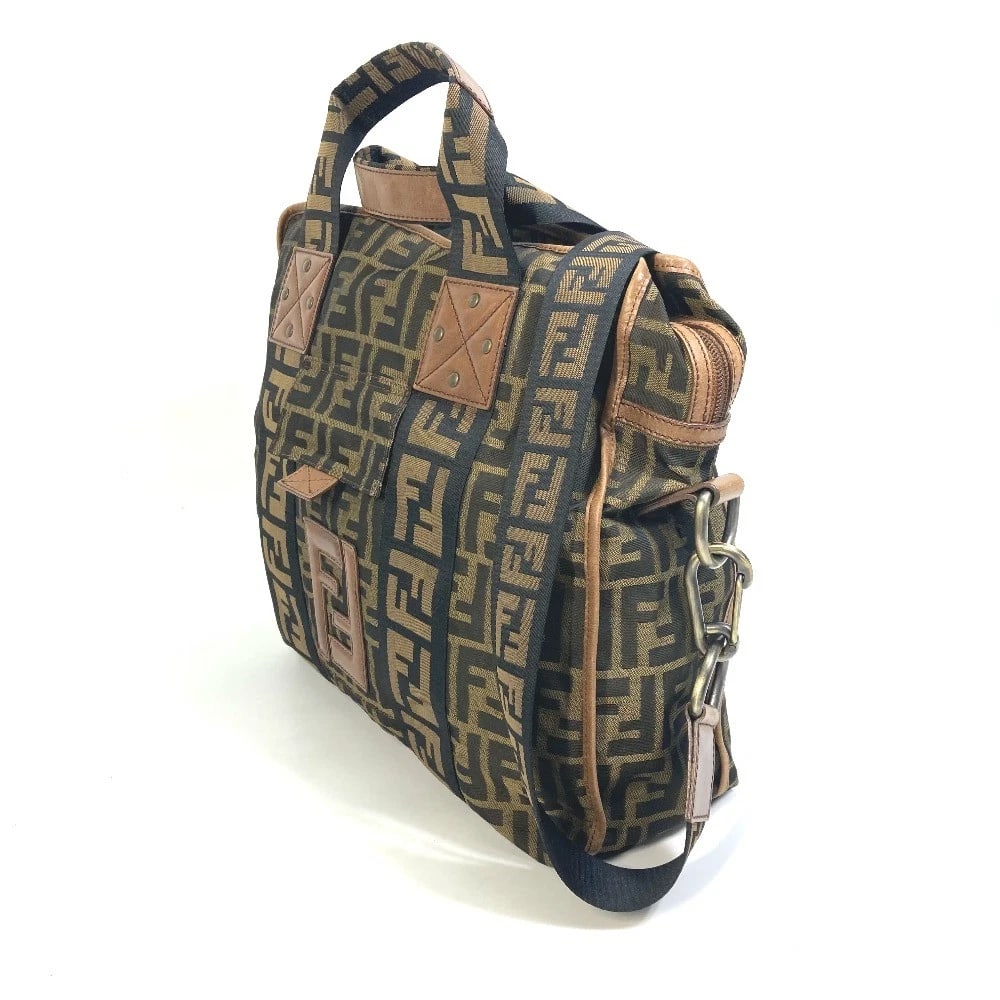 FENDI ZUCCA FF PATTERN HAND BAG - 3