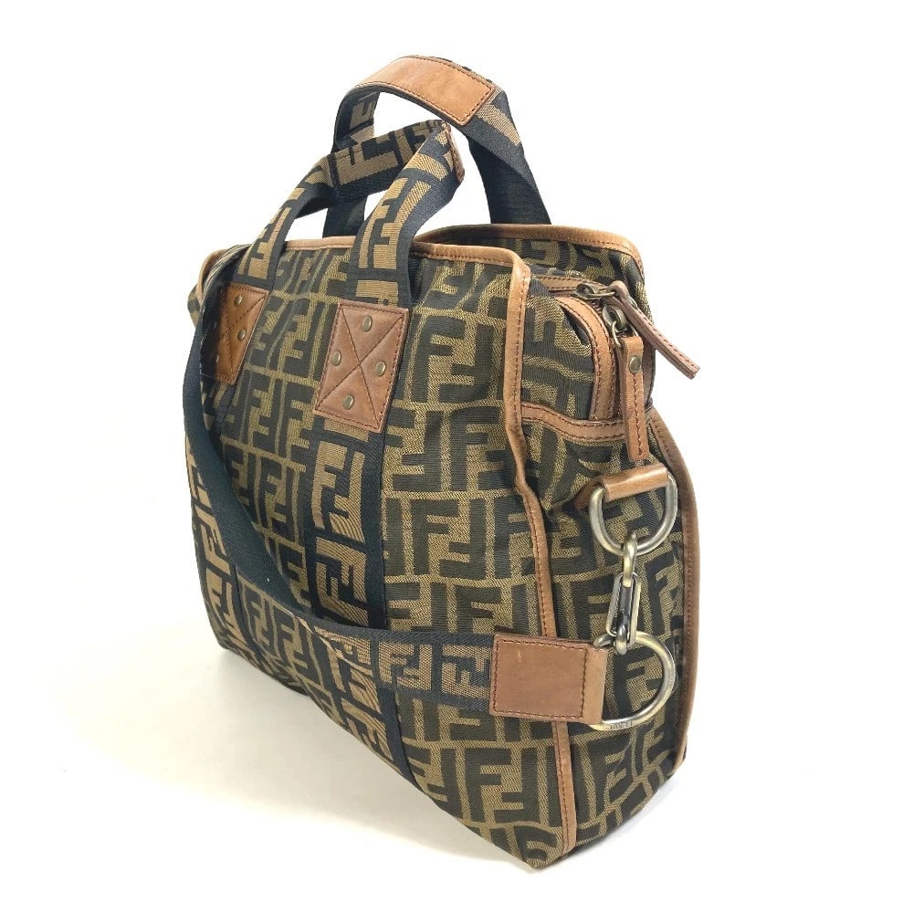 FENDI ZUCCA FF PATTERN HAND BAG - 4