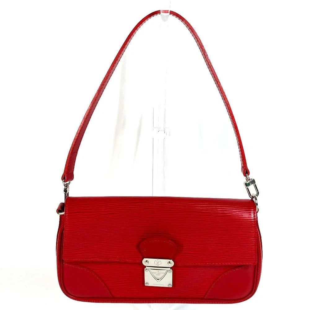 LOUIS VUITTON EPI POCHETTE SEGUR HANDBAG ACCESSORY POUCH: LOUIS VUITTON Epi Pochette Segur Handbag accessory pouch Brand: LOUIS VUITTON Type/Style: Shoulder Bag Material: Epi Leather Color: Red Size: W8.9xH5.1xD1.6inch / W22.5cmxH13cmxD4cm Accessories: N