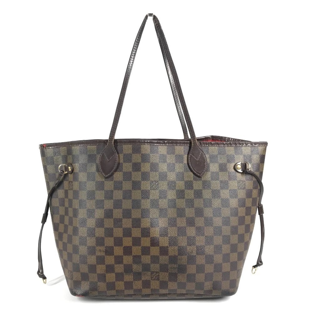 LOUIS VUITTON DAMIER NEVERFULL MM SHOULDER BAG TOTE BAG: LOUIS VUITTON Damier Neverfull MM Shoulder Bag Tote Bag Brand: Louis Vuitton Type/Style: Tote Bag Material: Damier Canvas Color: Ebene / Brown Size: W12.4xH11.2xD5.9inch / W31.5cmxH28.5cmxD15cm Ac
