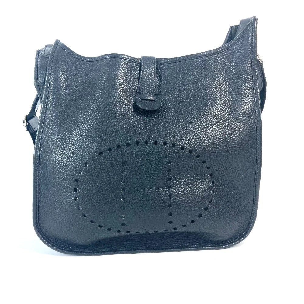 HERMES EVELYNE 3 GM BAG H PUNCHING LOGO SHOULDER BAG: HERMES Evelyne 3 GM Bag H punching logo Shoulder Bag Brand: HERMES Type/Style: Shoulder Bag Material: Taurillon Clece Color: Black / SilverHardware Size: W12.4xH12.2inch / W31.5cmxH31cm Accessorie