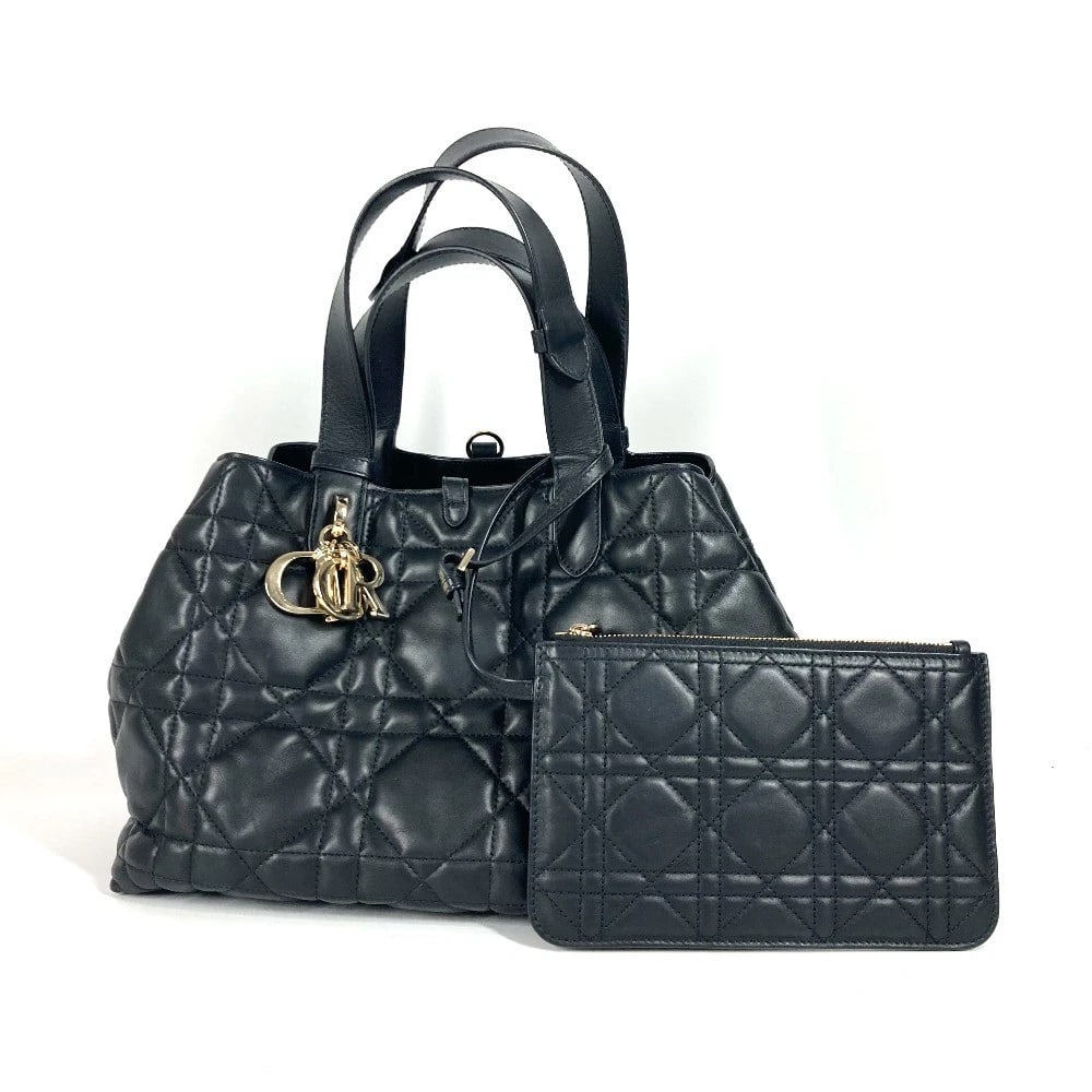 DIOR 2WAY BAG TOUJOURS MEDIUM BAG: Dior 2WAY bag Toujours Medium Bag Brand: Dior Type/Style: Shoulder Bag Material: Calfskin Color: Black Size: W11.4xH7.9xD5.9inch / W29cmxH20cmxD15cm Accessories: None Accessories Notice: When