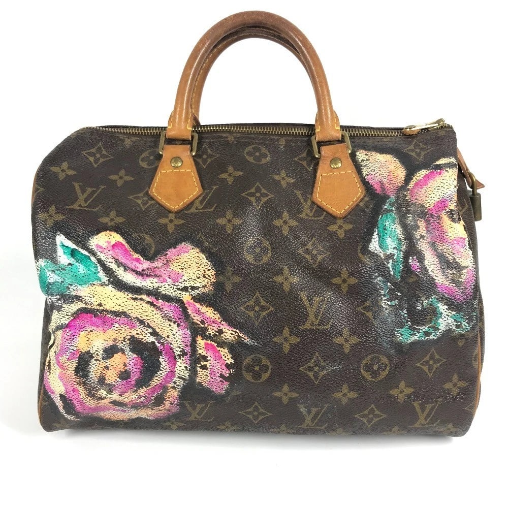 LOUIS VUITTON MONOGRAM ROSE SPEEDY30 HAND BAG: LOUIS VUITTON Monogram Rose Speedy30 Hand Bag Brand: Louis Vuitton Type/Style: Hand Bag Material: MonogramCanvas Color: Brown / Pink Size: W12.2xH7.9xD6.5inch / W31cmxH20cmxD16.5cm Accessories: No