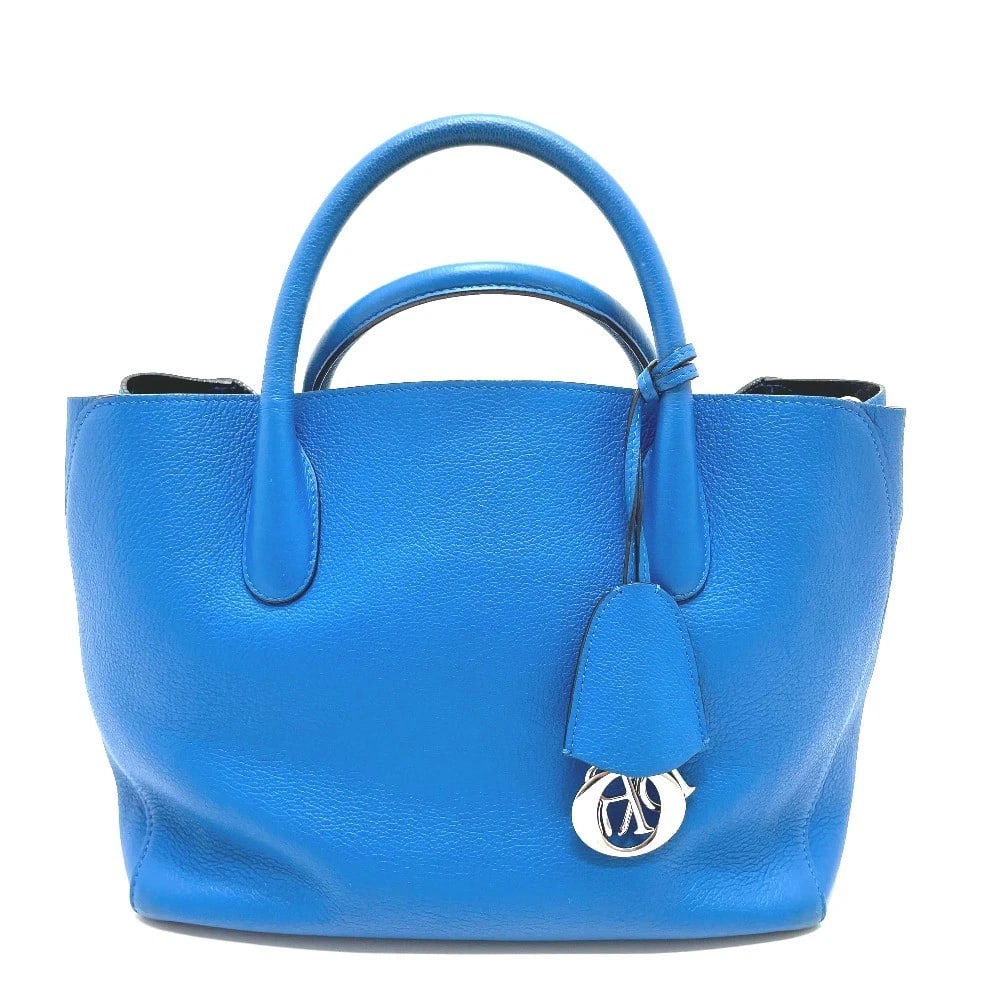 DIOR HANDBAG/CROSSBODY OPEN BAR 2WAY SHOULDER BAG: DIOR Handbag/Crossbody Open bar 2WAY Shoulder Bag Brand: Dior Type/Style: Tote Bag Material: Leather Color: Blue Size: W11.0xH7.5xD6.3inch / W28cmxH19cmxD16cm Handle: 11.8inch / 30cm Accessories:
