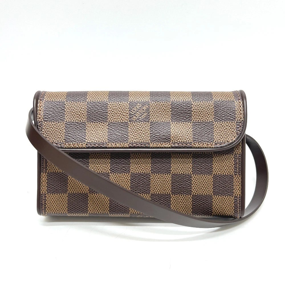 LOUIS VUITTON POCHETTE FLORENTINE SP ORDER BODY BAG: LOUIS VUITTON Pochette Florentine SP Order Body Bag Brand: Louis Vuitton Type/Style: Waist Pouch Material: Damier Canvas Color: Ebene / Brown Size: W6.5xH3.9xD1.6inch / W16.5cmxH10cmxD4cm Accessor
