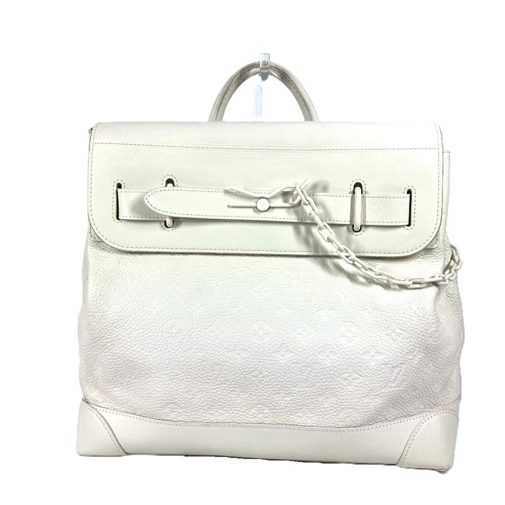 LOUIS VUITTON MONOGRAM TAURILLON 2WAY HAND BAG: LOUIS VUITTON Monogram Taurillon 2WAY Hand Bag Brand: LOUIS VUITTON Type/Style: Hand Bag Material: Taurillon CleceLeather Color: Blanc / White Size: W14.2xH11.6xD5.1inch / W36cmxH29.5cmxD13cm Acce
