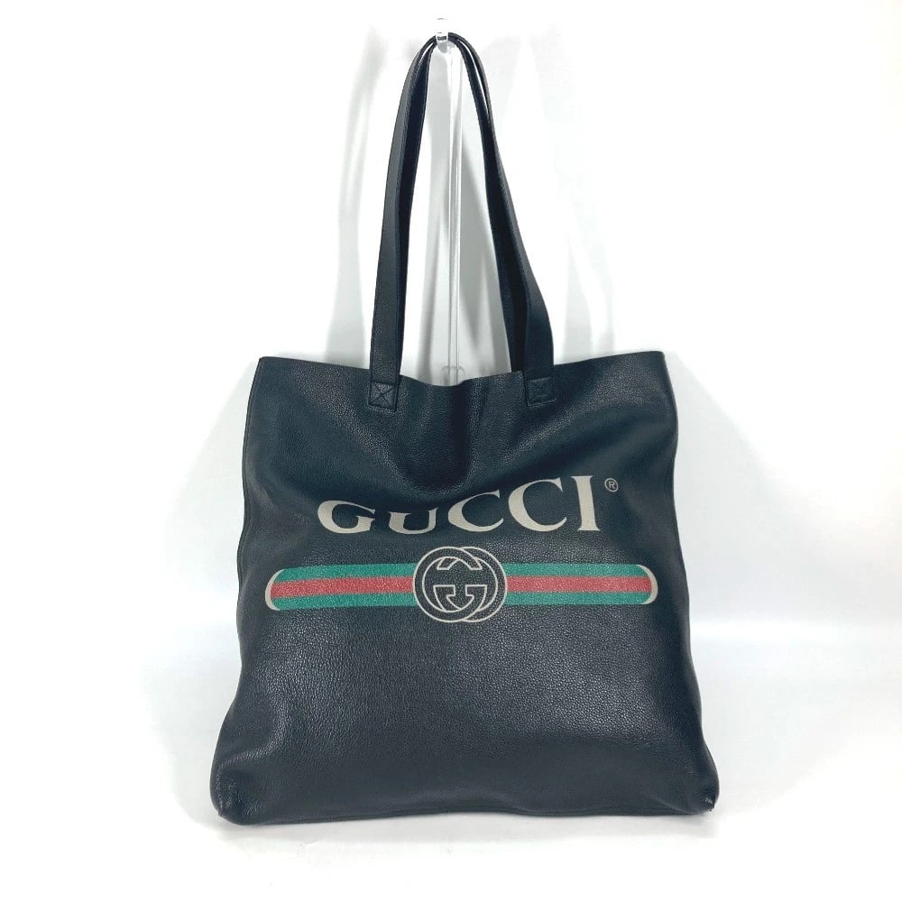 GUCCI SHERRY LINE LOGO PRINT SHOULDER BAG TOTE BAG: GUCCI Sherry line Logo print Shoulder Bag Tote Bag Brand: GUCCI Type/Style: Tote Bag Material: Leather Color: Black Size: W15.2xH16.3xD0.0inch / W38.5cmxH41.5cmxD?c Accessories: None Acces