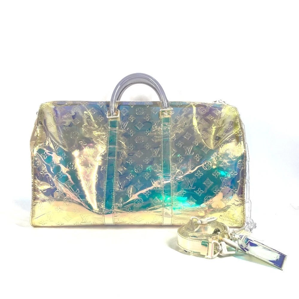 LOUIS VUITTON MONOGRAM PRISM TRAVEL BAG: LOUIS VUITTON Monogram prism Travel Bag Brand: LOUIS VUITTON Type/Style: Duffle Bag Material: Leather / Monogram prism Color: Aurora / clear Size: W19.5xH11.6xD8.3inch / W49.5cmxH29.5cmxD21cm Acce
