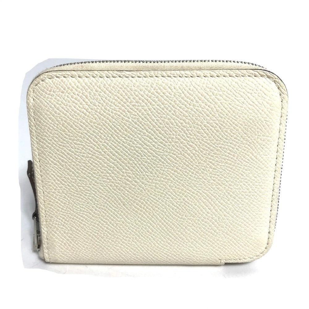 HERMES SILK-IN COIN COMPARTT COMPACT WALLET: HERMES Silk-In Coin Compartt Compact Wallet Brand: HERMES Type/Style: coin purse Material: Epsom Color: White Size: W4.1xH3.5inch / W10.5cmxH9cm Accessories: None Accessories Notice: When