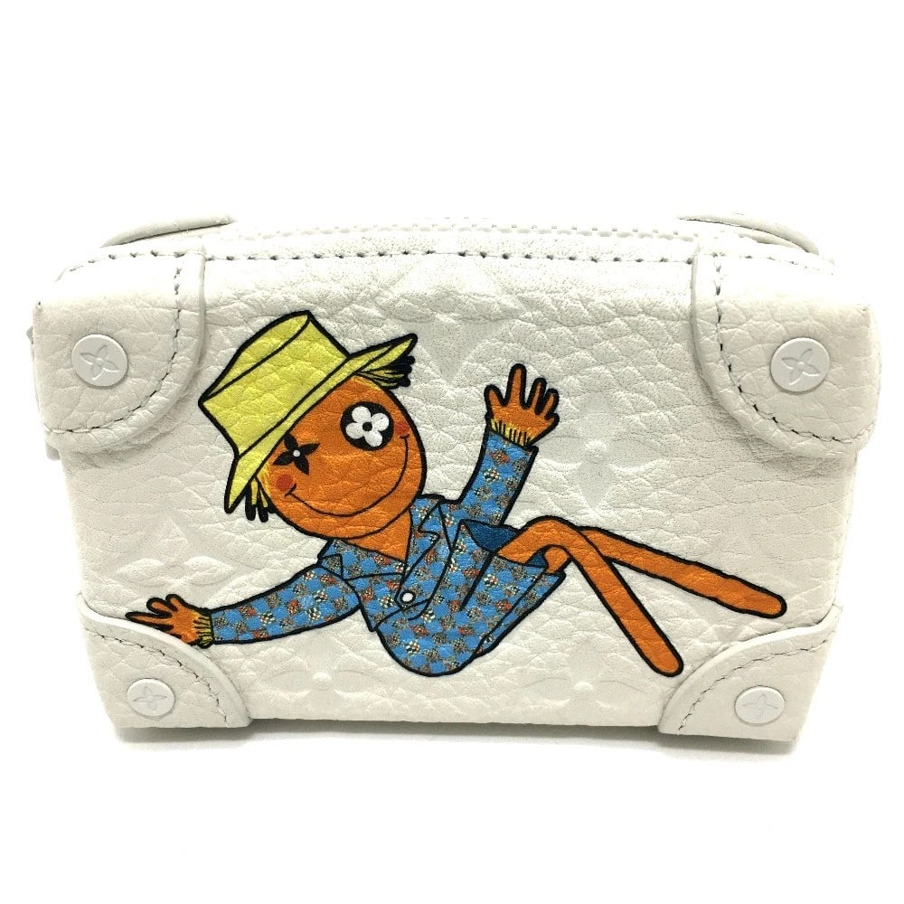 UNLOUIS VUITTON MONOGRAM LV FRIEND PRINT WALLET: UNLOUIS VUITTON Monogram LV friend print Wallet Brand: Type/Style: Wallet Material: Taurillon CleceLeather Color: White Size: W4.3xH2.8xD1.4inch / W11cmxH7cmxD3.5cm 11 x 7 x 3.5 cm Accessories: No