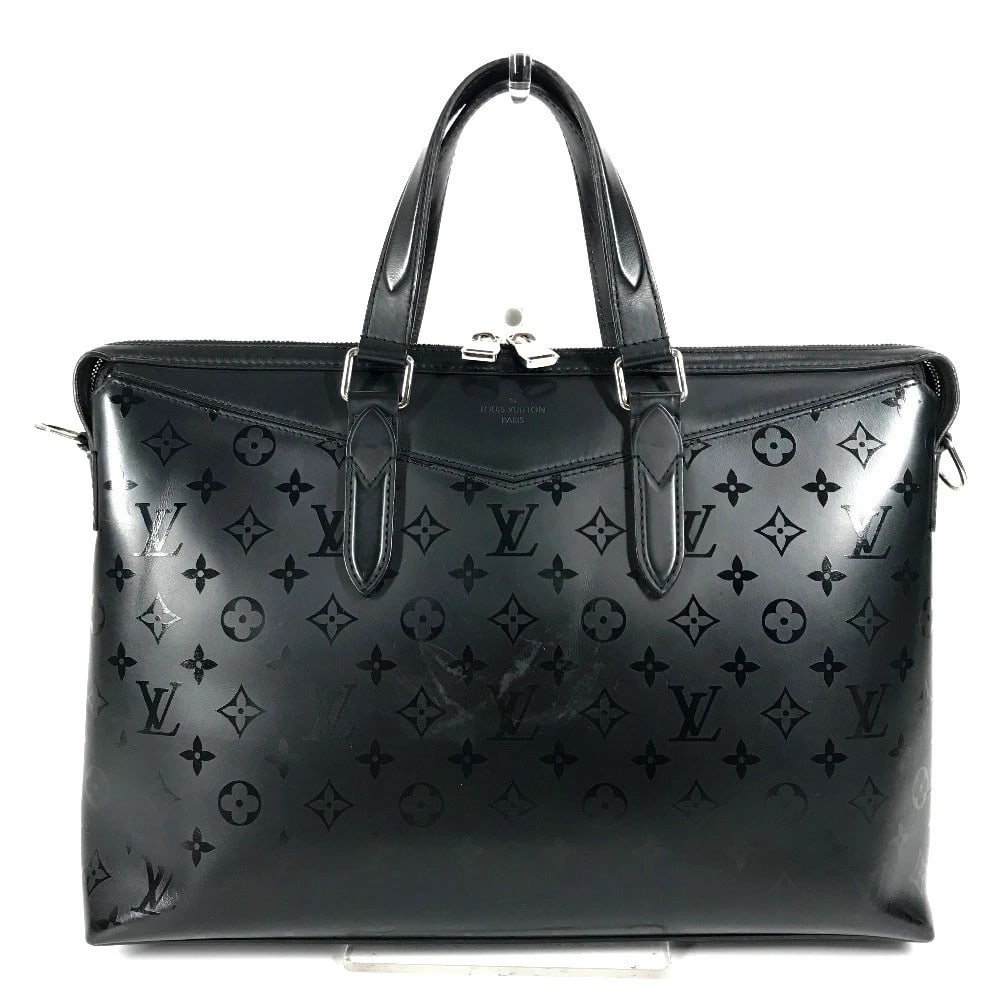 LOUIS VUITTON MONOGRAM ILLUSION BRIEFCASE TOTE BAG HAND BAG: LOUIS VUITTON Monogram Illusion Briefcase Tote Bag Hand Bag Brand: LOUIS VUITTON Type/Style: Business bag Material: Leather Color: Noir / Black Size: W15.0xH10.6xD3.1inch / W38cmxH27cmxD8cm Access