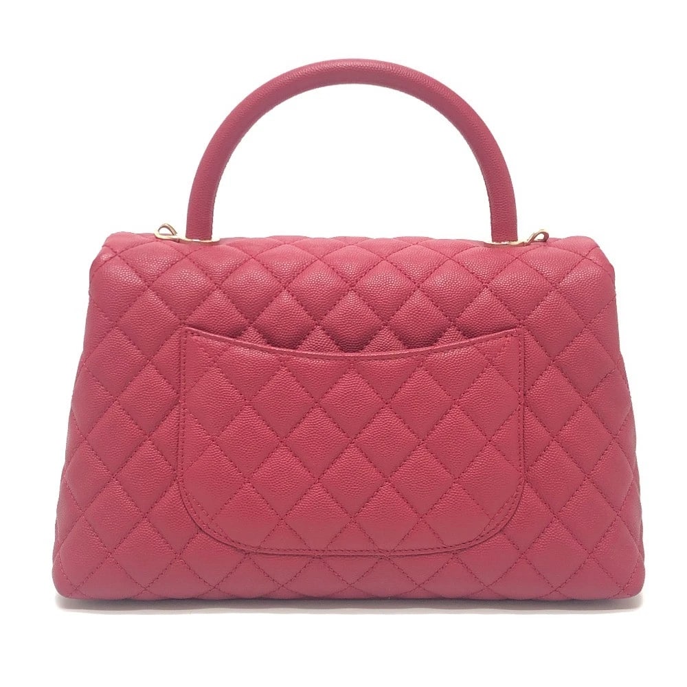 CHANEL MATELASSE COCO HANDLE 29 2-WAY SHOULDER BAG: CHANEL Matelasse coco handle 29 2-Way Shoulder Bag Brand: CHANEL Type/Style: Hand Bag Material: Caviar Leather Color: Red Size: W11.6xH7.1xD4.7inch / W29.5cmxH18cmxD12cm Handle: 11.0inch / 28cm Ac