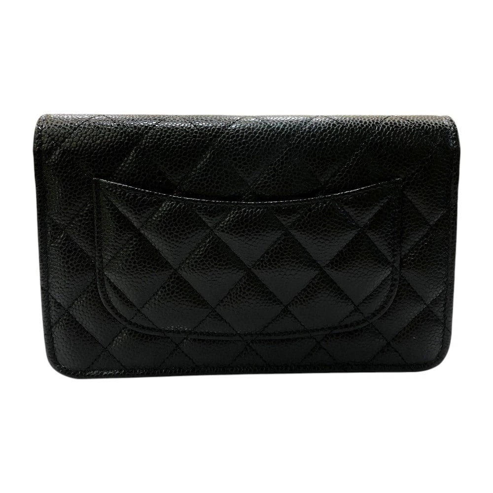CHANEL MATELASSE CC MARK CHAIN WALLET, CROSSBODY: CHANEL Matelasse CC Mark Chain wallet, crossbody Brand: CHANEL Type/Style: Shoulder Bag Material: Caviar Leather Color: Black Size: W7.5xH4.7xD1.2inch / W19cmxH12cmxD3cm Accessories: None