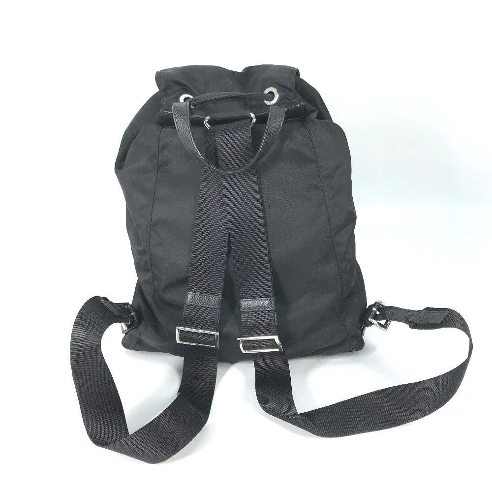 PRADA LOGO PLATE TRIANGLE LOGO BACKPACK BAG - 2
