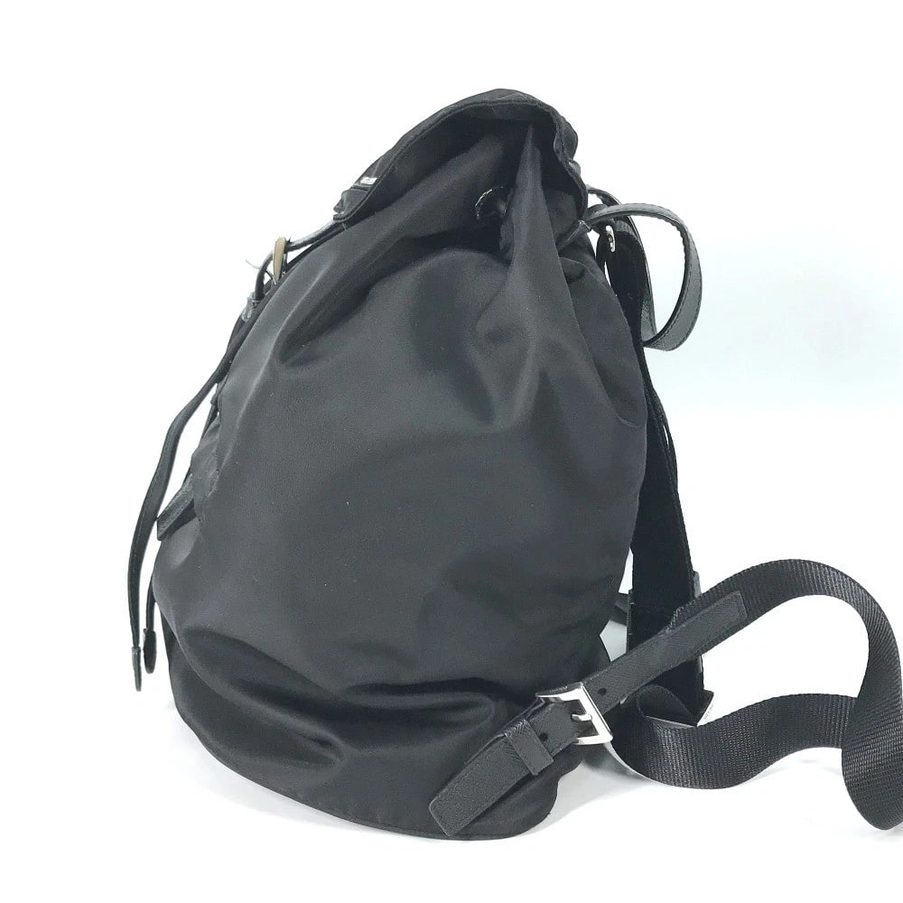 PRADA LOGO PLATE TRIANGLE LOGO BACKPACK BAG - 4