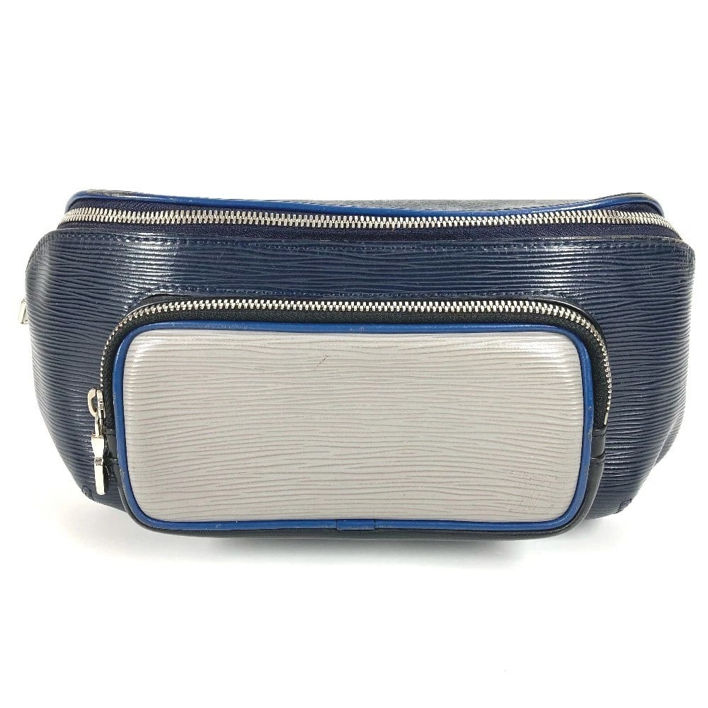 LOUIS VUITTON DAMIER GRAPHITE EPI BUM BAG WAIS: LOUIS VUITTON Damier Graphite Epi Bum bag Wais Brand: Louis Vuitton Type/Style: Body bag Material: DamierGraphiteCanvas / Epi Leather Color: Navy/gray Size: W12.2xH6.3inch / W31cmxH16cm Accessorie