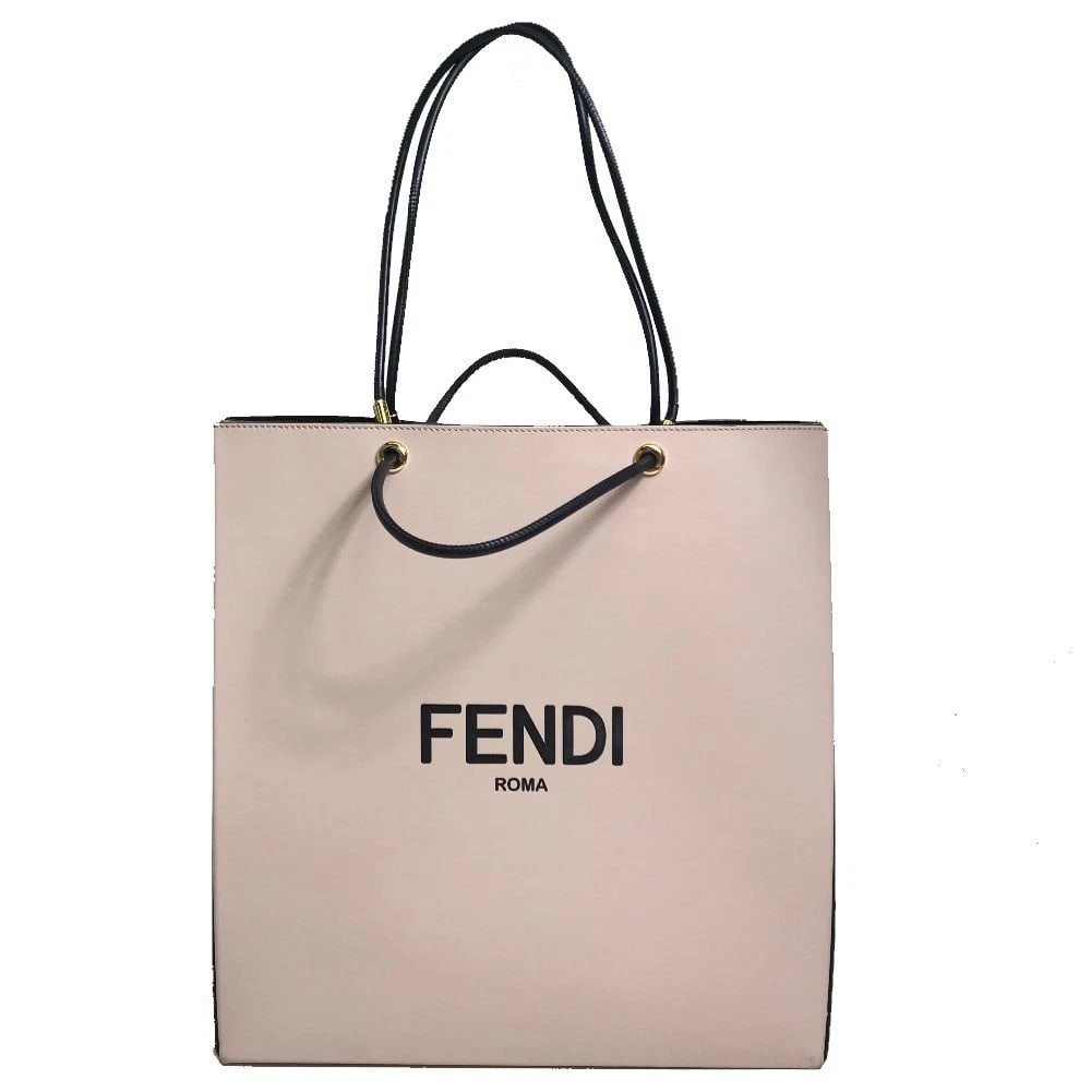 FENDI SHOPPING BAG MEDIUM TOTE BAG: FENDI Shopping bag medium Tote Bag Brand: FENDI Type/Style: Tote Bag Material: Leather Color: Pink Beige / Light pink Size: W13.0xH13.6xD5.5inch / W33cmxH34.5cmxD14cm Accessories: None Acc