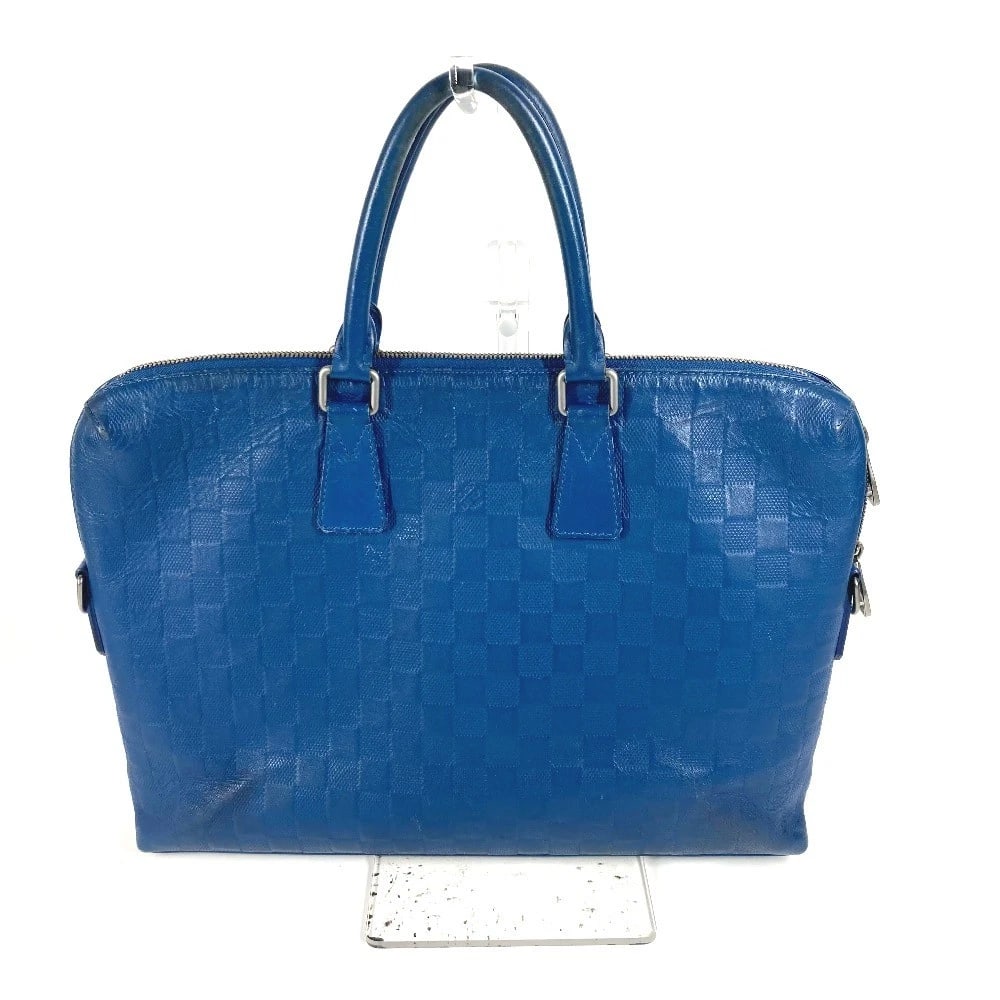 LOUIS VUITTON DAMIER INFINI PORTO HAND BAG: LOUIS VUITTON Damier Infini Porto Hand Bag Brand: LOUIS VUITTON Type/Style: Business bag Material: Damier InfiniLeather Color: blue Size: W14.6xH11.0xD2.2inch / W37cmxH28cmxD5.5cm Accessories: None