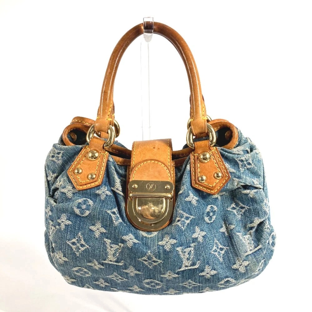 LOUIS VUITTON MONOGRAMDENIM PLEATY BAG MINI BAG: LOUIS VUITTON MonogramDenim Pleaty bag mini bag Brand: Louis Vuitton Type/Style: Hand Bag Material: Monogram Denim Canvas Color: M95020 Size: W7.1xH6.7xD2.6inch / W18cmxH17cmxD6.5cm Accessories: N