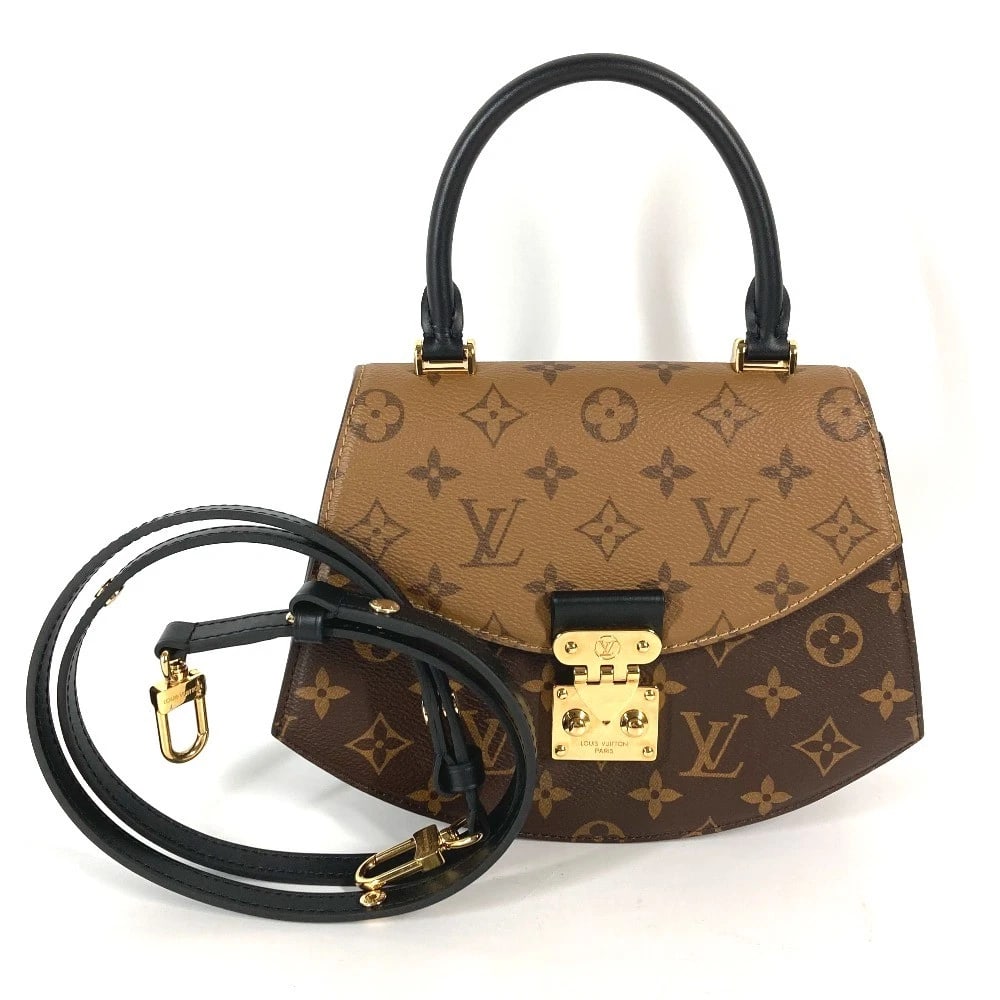 LOUIS VUITTON MONOGRAM-REVERSE TILSITT 2WAY BAG SHOULDER BAG: LOUIS VUITTON Monogram-Reverse Tilsitt 2WAY Bag Shoulder Bag Brand: LOUIS VUITTON Type/Style: Hand Bag Material: Monogram Reverse Canvas / MonogramCanvas Color: Brown / Beige Size: W9.4xH7.1xD2.8inch 