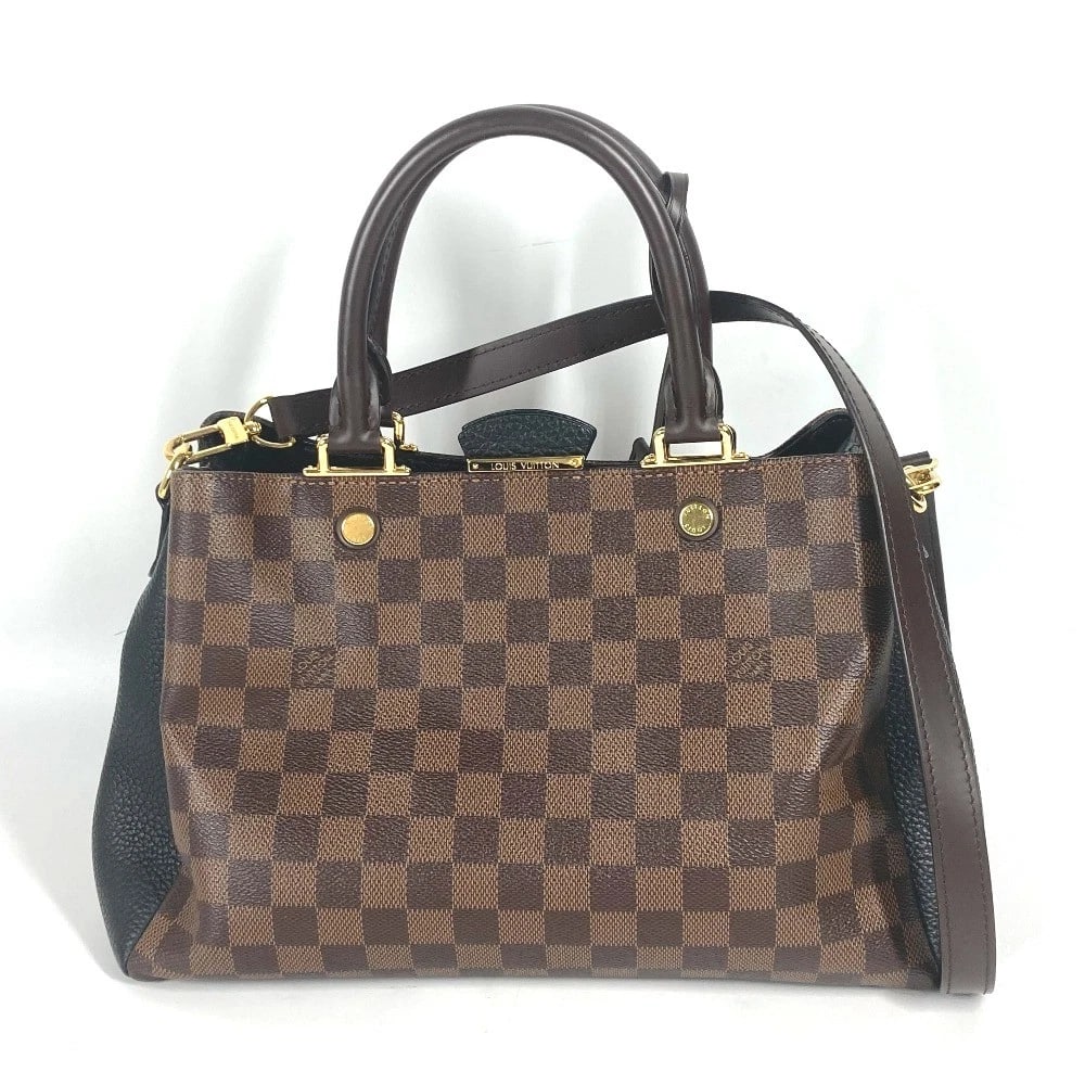 LOUIS VUITTON DAMIER BRITTANY HAND BAG: LOUIS VUITTON Damier Brittany Hand Bag Brand: LOUIS VUITTON Type/Style: Tote Bag Material: Damier Canvas Color: Ebene / Brown Size: W11.8xH8.3xD4.9inch / W30cmxH21cmxD12.5cm Accessories: None