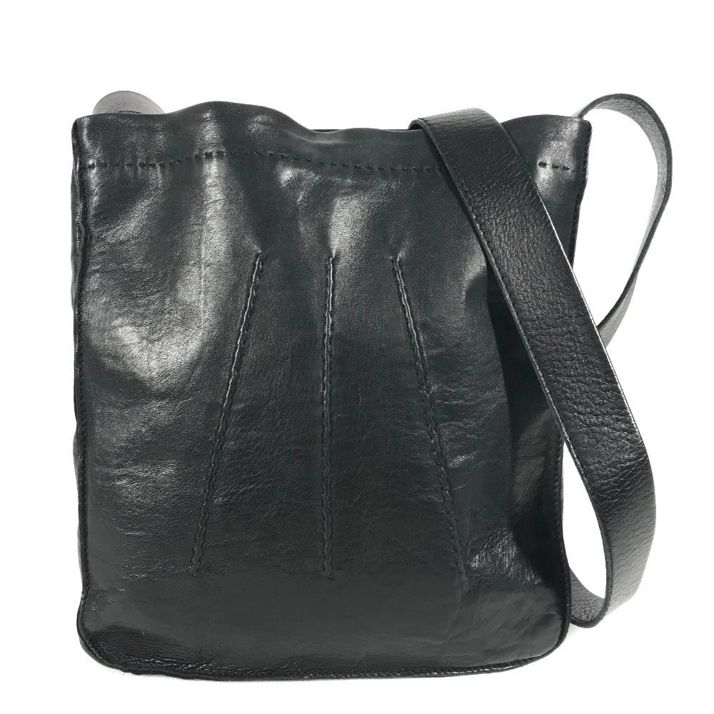 HERMES TOUDU POCHETTE BAG CROSSBODY SHOULDER BAG: HERMES Toudu Pochette Bag Crossbody Shoulder Bag Brand: HERMES Type/Style: Shoulder Bag Material: Leather Color: Black Size: W7.5xH8.7xD0.8inch / W19cmxH22cmxD2cm Accessories: None Accessories