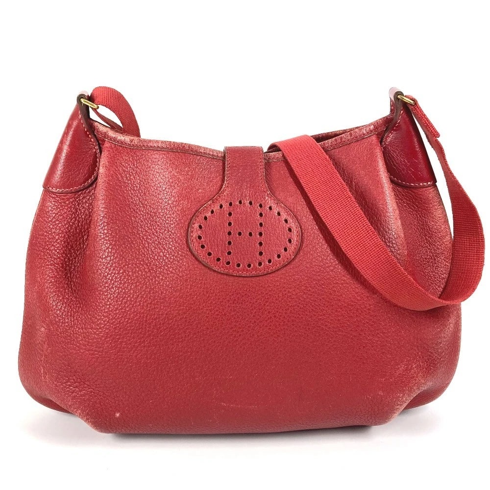 HERMES RODEO DOE BAG CROSSBODY POCHETTE SHOULDER BAG: HERMES Rodeo Doe Bag Crossbody Pochette Shoulder Bag Brand: HERMES Type/Style: Shoulder Bag Material: Leather Color: Red Size: W9.6xH9.8inch / W24.5cmxH25cm Accessories: None Accessories Notice: When