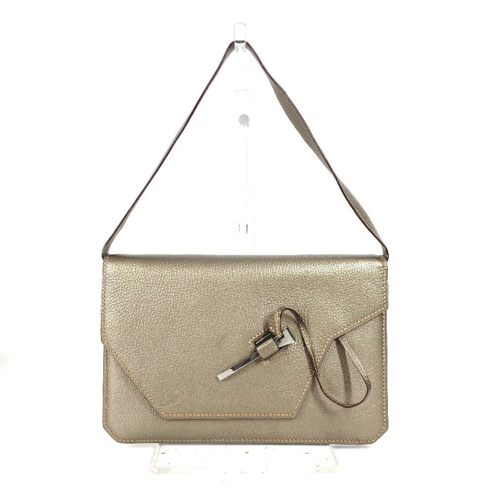 HERMES ENVELOPE SHOULDER BAG HANDBAG: HERMES Envelope Shoulder Bag Handbag Brand: HERMES Type/Style: Shoulder Bag Material: Chevre Color: Gold Size: W9.6xH6.3xD1.2inch / W24.5cmxH16cmxD3cm Accessories: None Accessories Notice: When